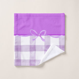 Purple Ribbon Bath Towel Set