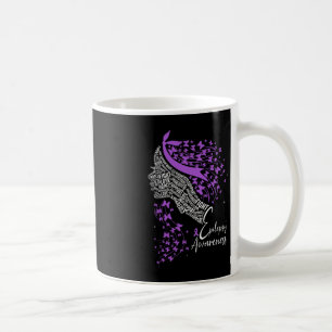 Purple Ribbon Butterfly Epilepsy Awareness  Coffee Mug