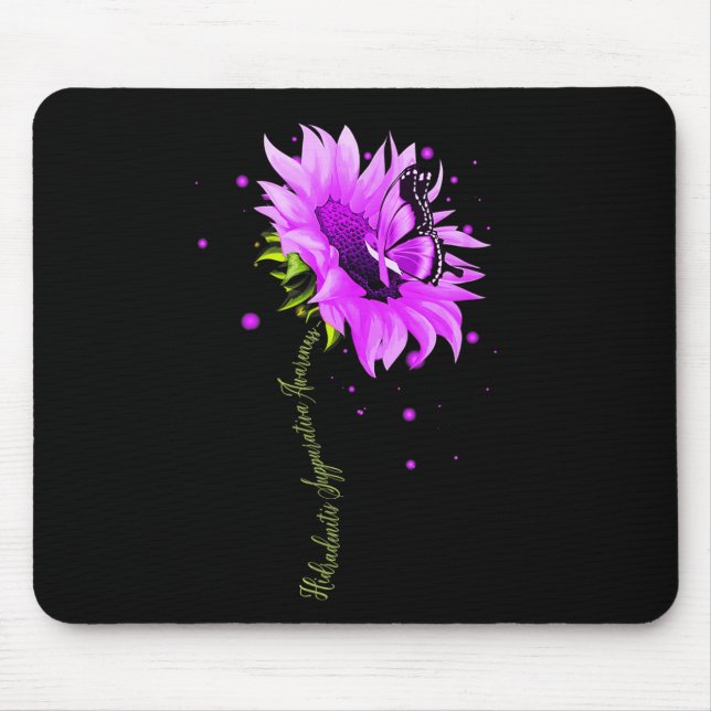 Purple Ribbon Butterfly Overdose Awareness Women W Mouse Mat (Front)