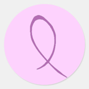 Purple Ribbon Customisable Sticker
