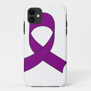 Purple Ribbon Drawing iPhone 11 Case