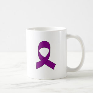 Purple Ribbon Drawing Coffee Mug