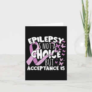 Purple Ribbon Epilepsy Awareness Acceptance Card