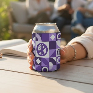 Purple Ribbon Epilepsy Awareness Support Can Cooler