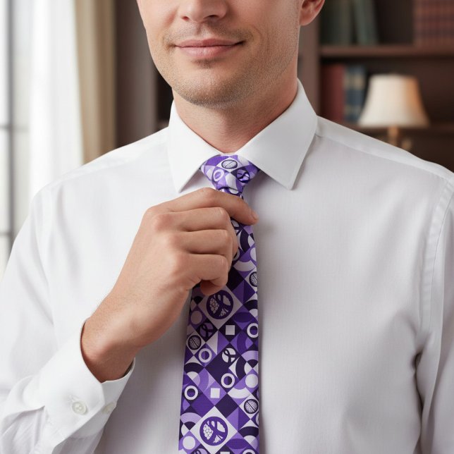 Purple Ribbon Epilepsy Awareness Support Tie (Creator Uploaded)