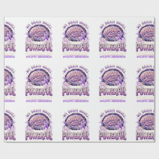 Purple Ribbon Epilepsy Awareness Wrapping Paper