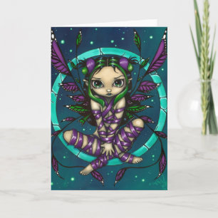 "Purple Ribbon Fairy" Greeting Card