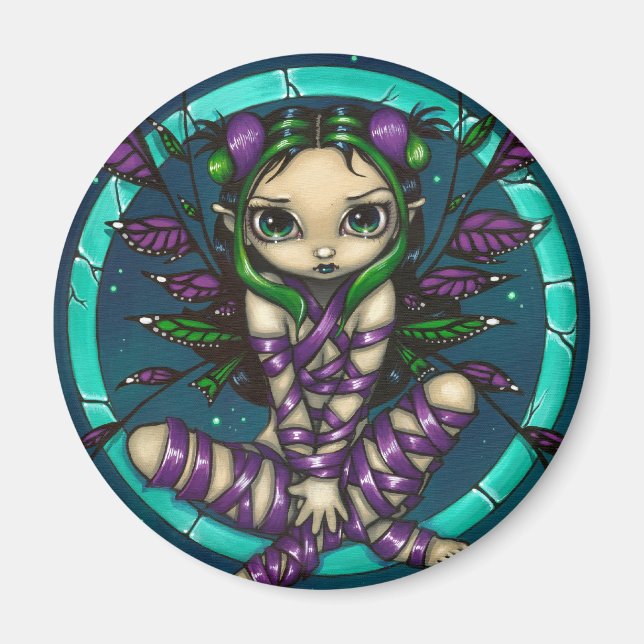 "Purple Ribbon Fairy" Magnet (Front)