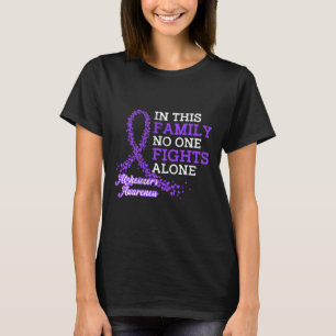 Purple Ribbon Family Alzheimer Awareness T-Shirt