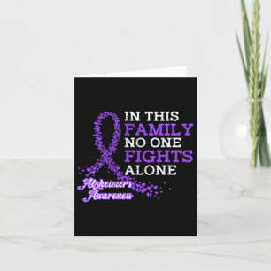 Purple Ribbon Family Heimerheimer Awareness  Card
