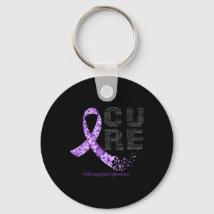 Purple Ribbon Fibromyalgia Awareness  Key Ring