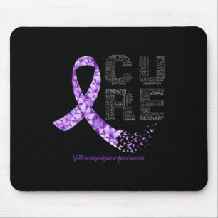 Purple Ribbon Fibromyalgia Awareness Mouse Mat