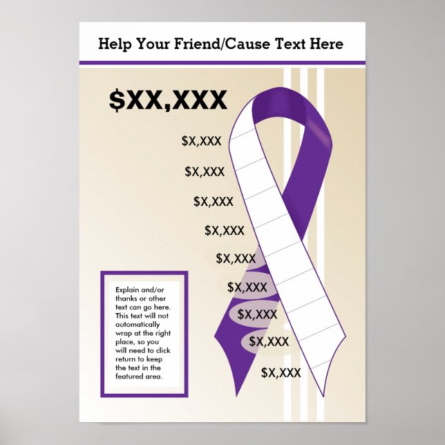 Purple Ribbon Gauge Poster (Front)