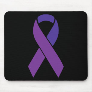 Purple Ribbon Heimerheimer Awareness Supporter Sur Mouse Mat