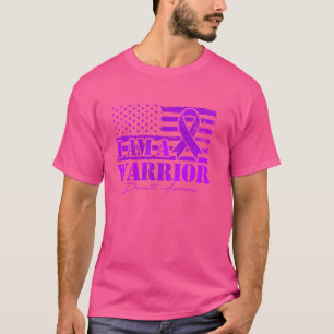 Purple Ribbon I Am A Warrior Dementia Awareness T-Shirt