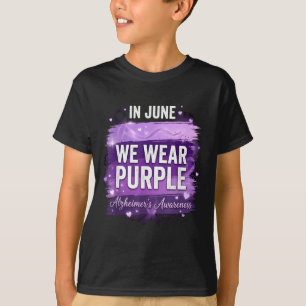 Purple ribbon in june wear purple alzheimer’s T-Shirt