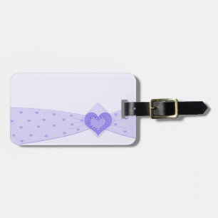 Purple Ribbon Luggage Tag