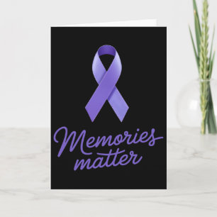 Purple Ribbon Memories Problems Heimerheimer Aware Card