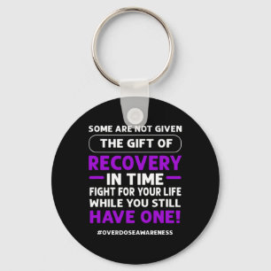 Purple Ribbon. Overdose Awareness 1  Key Ring
