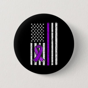 Purple Ribbon. Overdose Awareness 5 6 Cm Round Badge