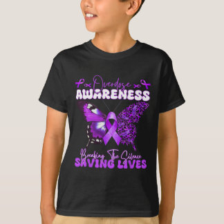 Purple Ribbon Overdose Awareness Day Butterfly Sup T-Shirt