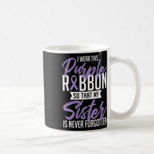 Purple Ribbon Overdose Awareness Day Gift  Coffee Mug