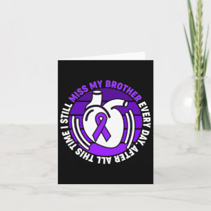 Purple Ribbon Overdose Awareness Miss Brother Memo Card