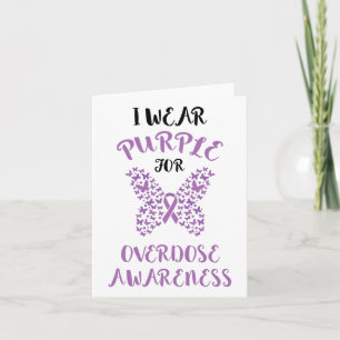 Purple Ribbon Overdose Awareness Month Overdose Aw Card