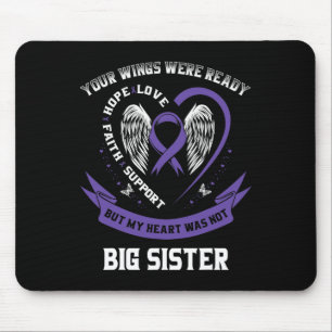 Purple Ribbon Pancreatic Cancer Awareness Big Sist Mouse Mat