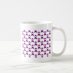 Purple Ribbon Pattern Coffee Mug