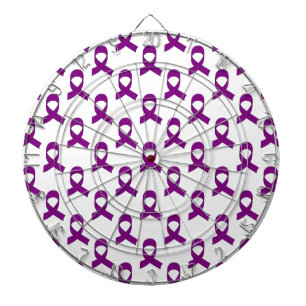 Purple Ribbon Pattern Dartboard
