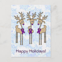 Purple Ribbon Reindeer (Crohn's & Colitis)