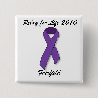 purple ribbon, Relay for Life 2010, Fairfield 15 Cm Square Badge