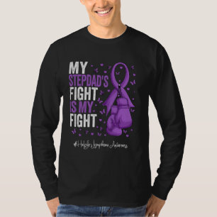 Purple Ribbon Stepdad Hodgkins Lymphoma Awareness T-Shirt