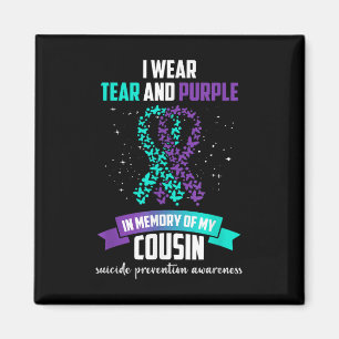Purple Ribbon Suicide Prevention Awareness  Magnet