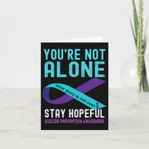 Purple Ribbon Support Suicide Prevention Awareness Card