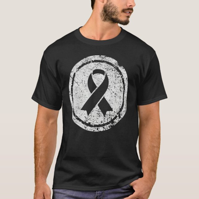 Purple Ribbon Support Survivors Domestic Violence  T-Shirt (Front)