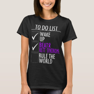 Purple Ribbon To Do List  Rett Syndrome Awareness T-Shirt