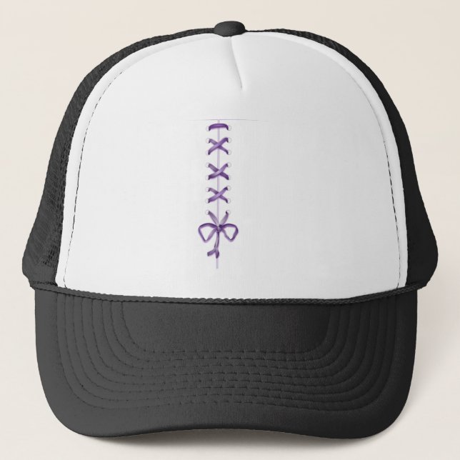 Purple Ribbon Trucker Hat (Front)