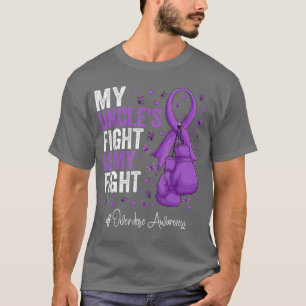 Purple Ribbon Uncle Overdose Awareness T-Shirt