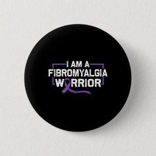Purple Ribbon Warrior Of Fibromyalgia Awareness 6 Cm Round Badge
