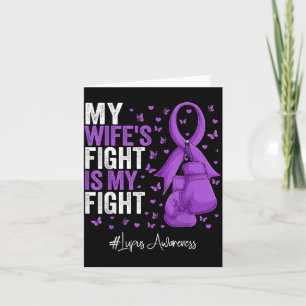 Purple Ribbon Wife Lupus Awareness Card