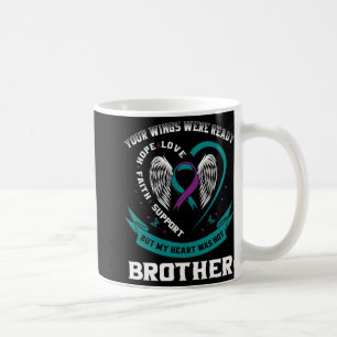 Purple Ribbon Wing Suicide Awareness Prevention Br Coffee Mug