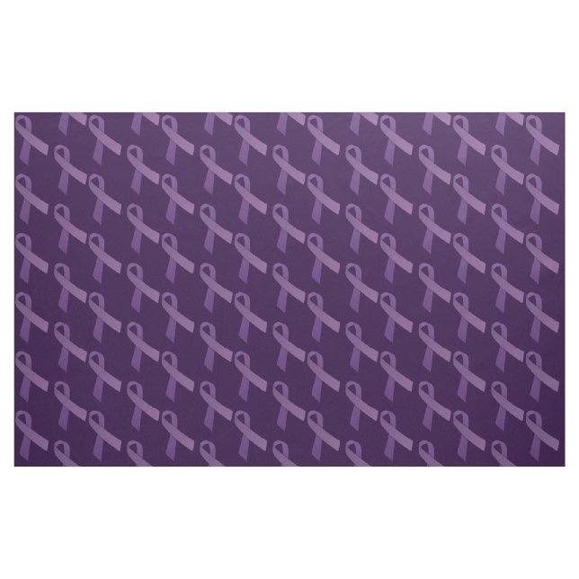 Purple Ribbons Tiled  Pattern Fabric (Fat Quarter)