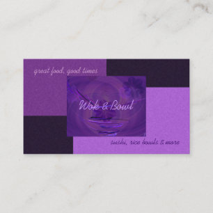 Purple Rice Bowl Abstract Art Business Card