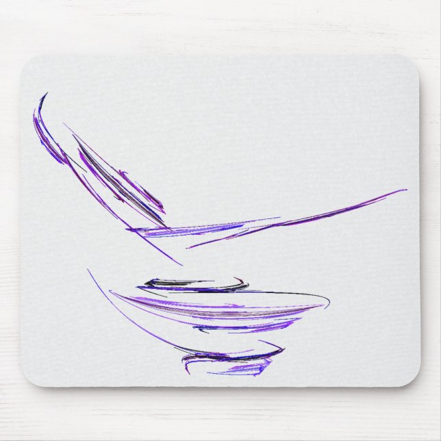 Purple Rice Bowl Abstract Art Mouse Mat (Front)