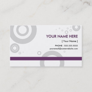 purple rings business card