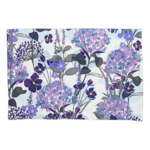 PURPLE RLOWERS PILLOWCASE