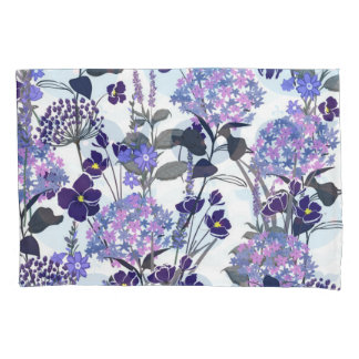 PURPLE RLOWERS PILLOWCASE