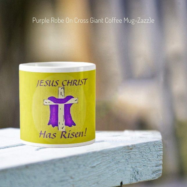 Purple Robe On Cross Large Coffee Mug (Creator Uploaded)